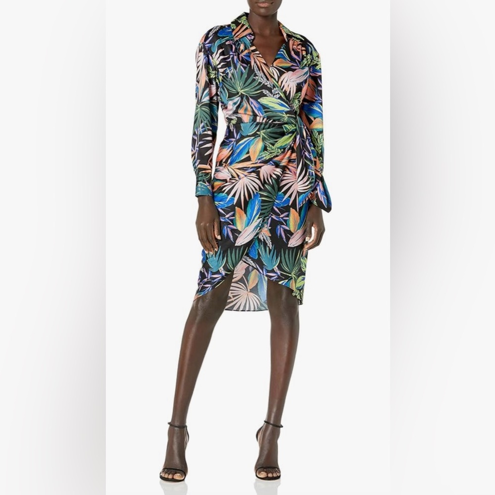 NWT Milly Jordan Tropical Palm Print Dress